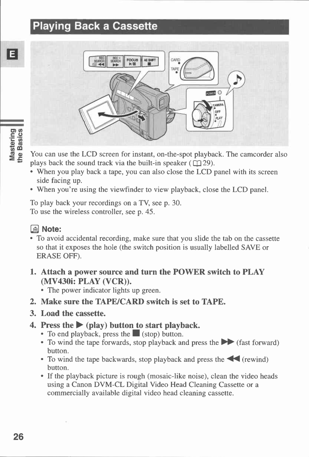 Canon MV430i manual 