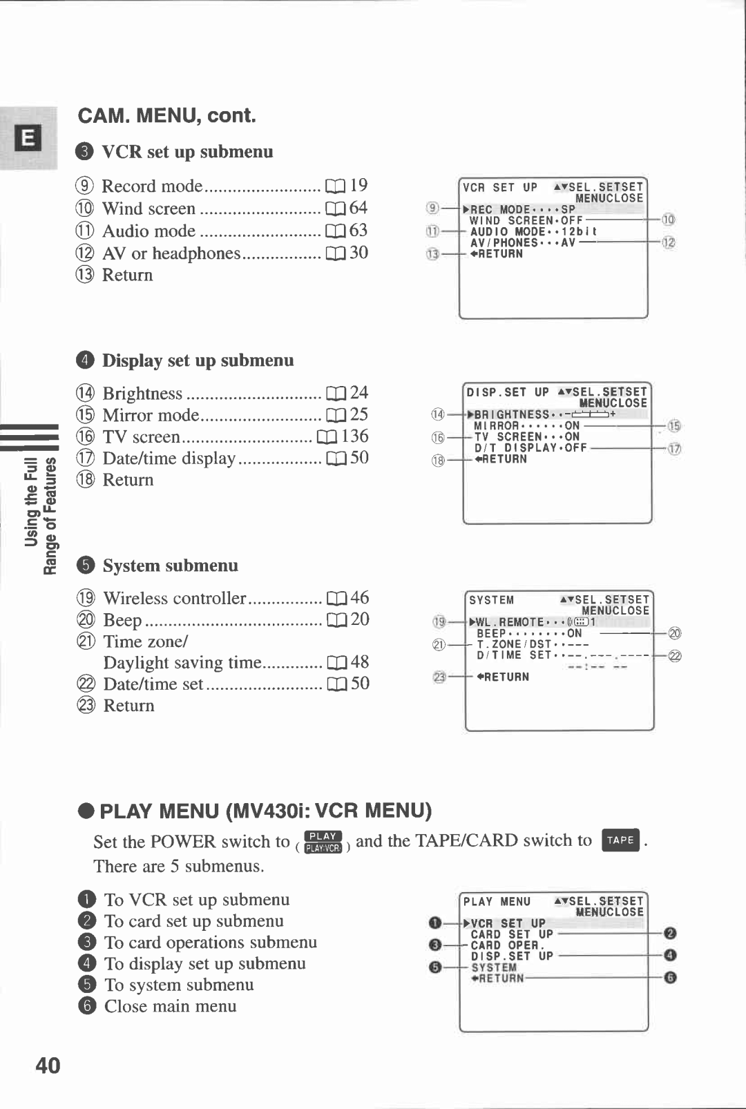 Canon MV430i manual 