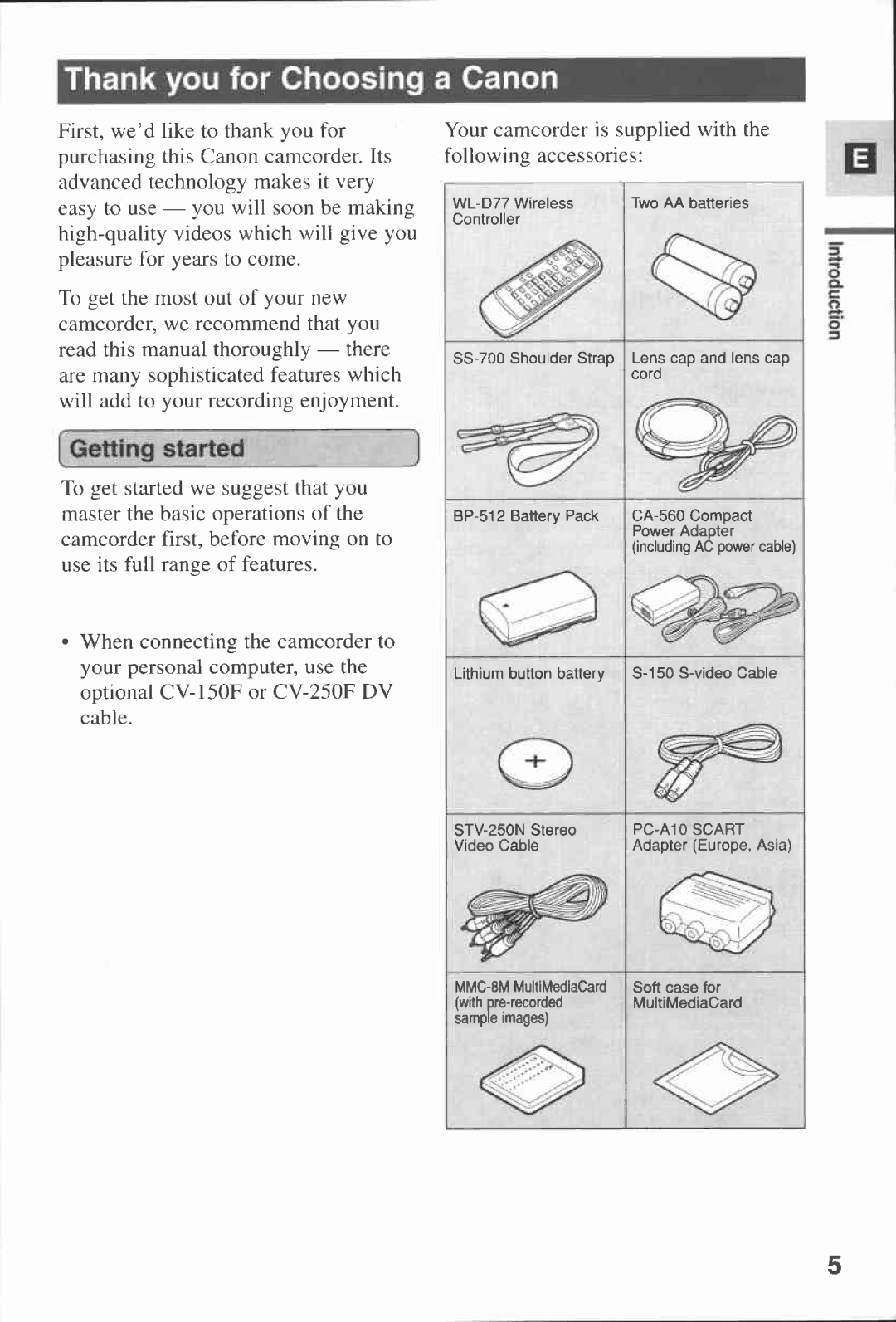 Canon MV430i manual 