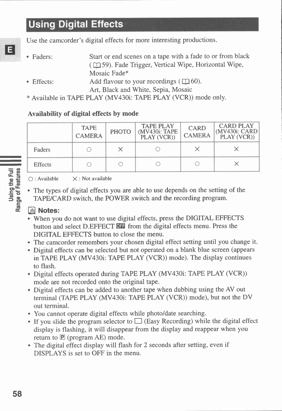 Canon MV430i manual 