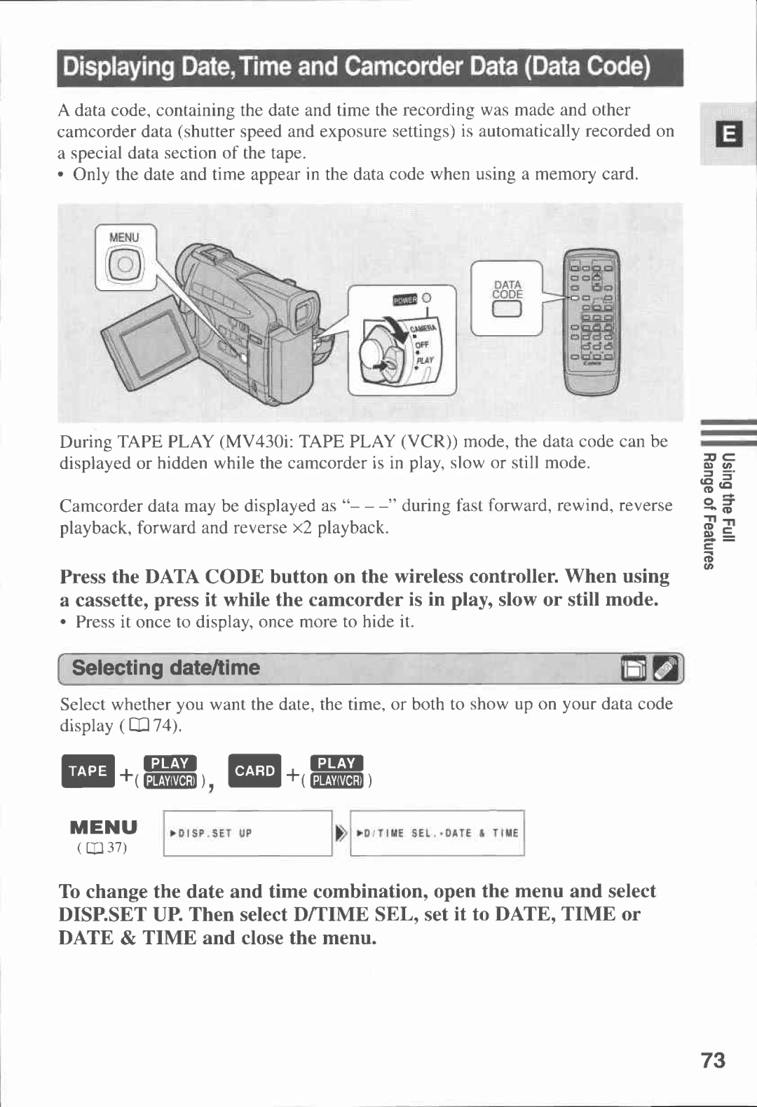 Canon MV430i manual 