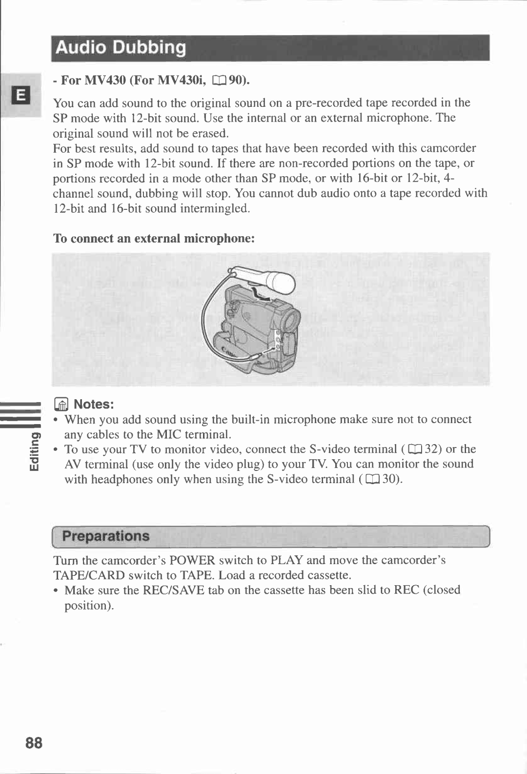 Canon MV430i manual 