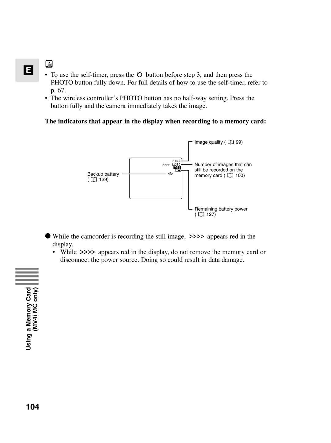 Canon MV4i MC instruction manual 104 