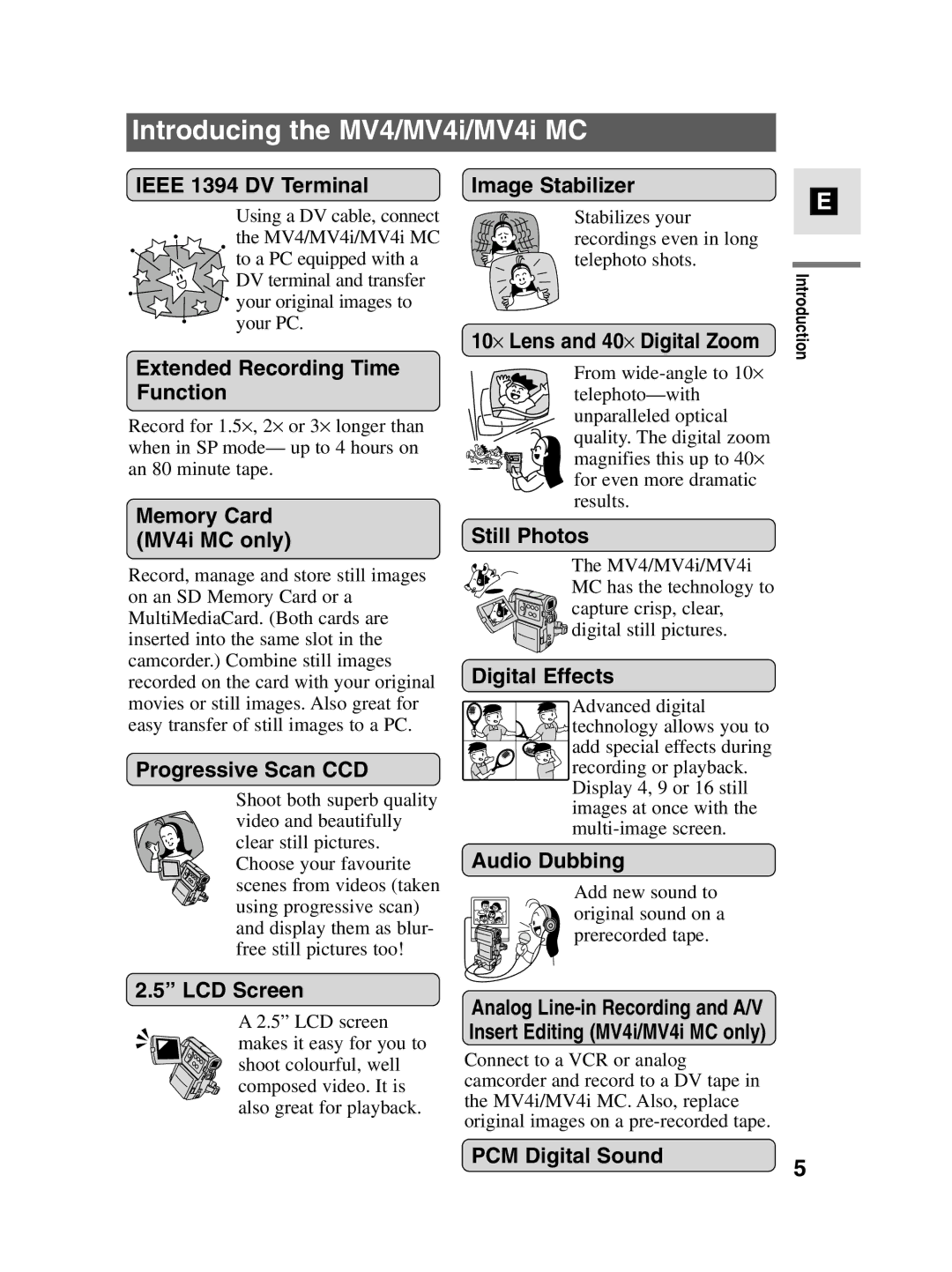 Canon instruction manual Introducing the MV4/MV4i/MV4i MC 