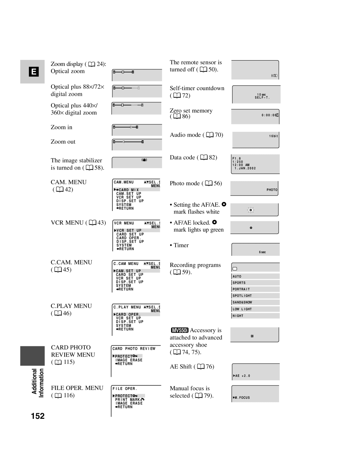 Canon MV530i, MV550i instruction manual 152, Play Menu 