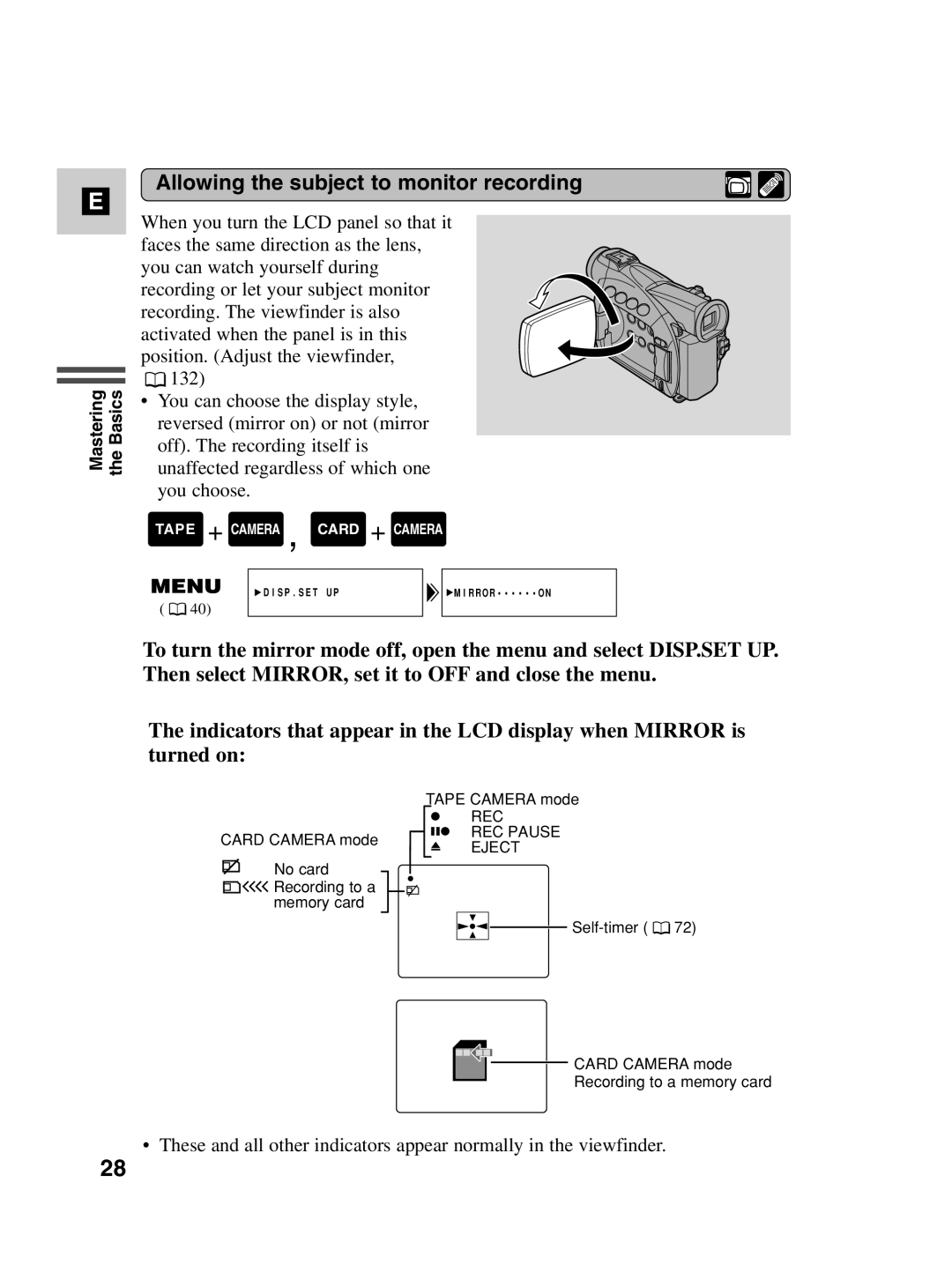 Canon MV530i, MV550i instruction manual Allowing the subject to monitor recording 