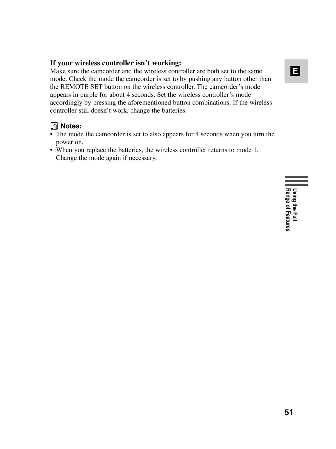 Canon MV550i, MV530i instruction manual If your wireless controller isn’t working 