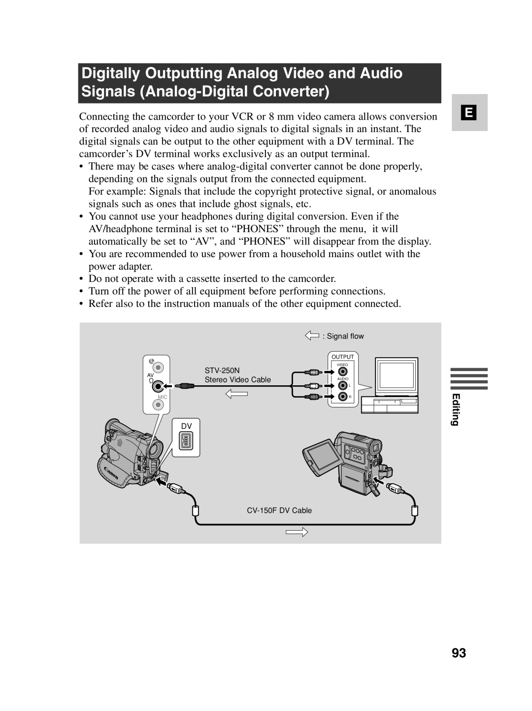 Canon MV550i, MV530i instruction manual STV-250N 