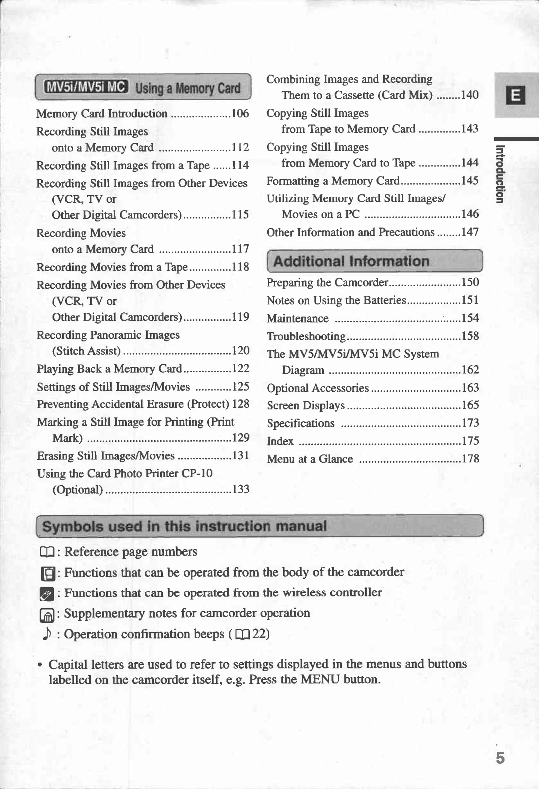 Canon MV5i manual 