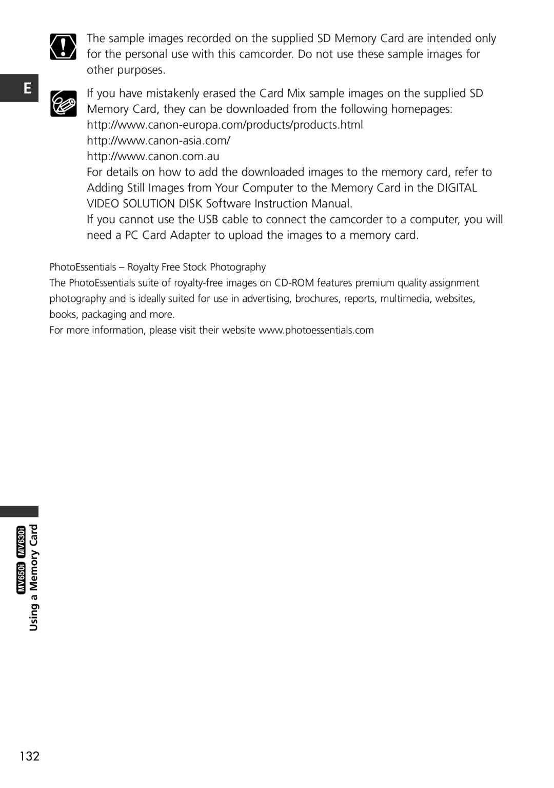 Canon MV650i, MV600i instruction manual 132 