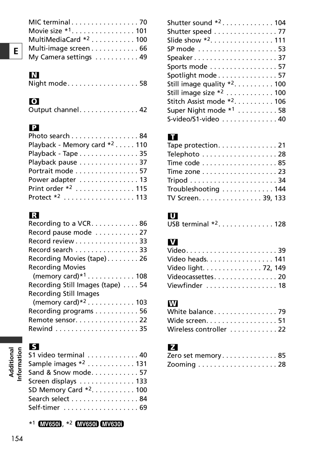 Canon MV600i instruction manual MV650i , *2 MV650i MV630i 