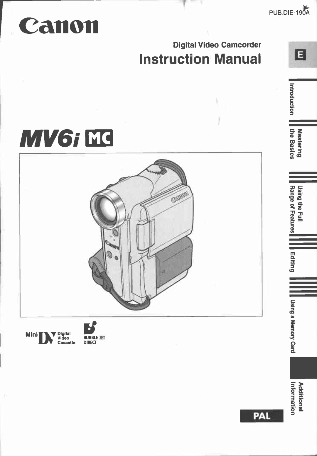 Canon MV6I manual 