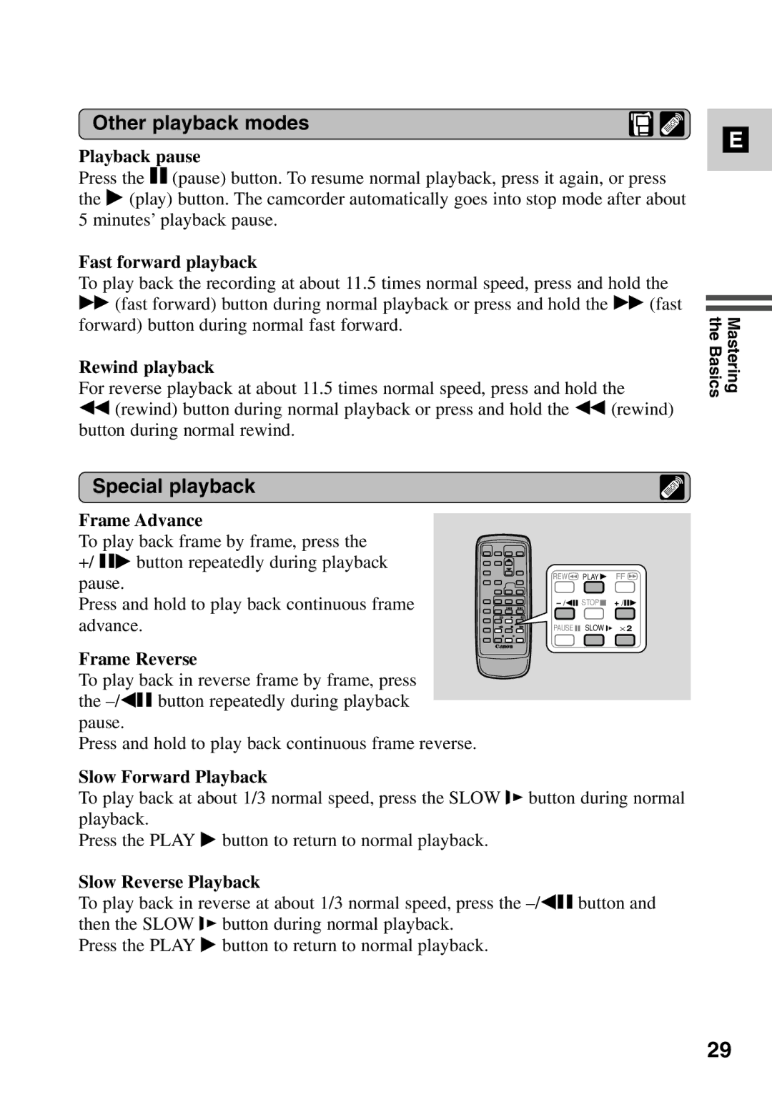 Canon MV6iMC instruction manual Other playback modes, Special playback 