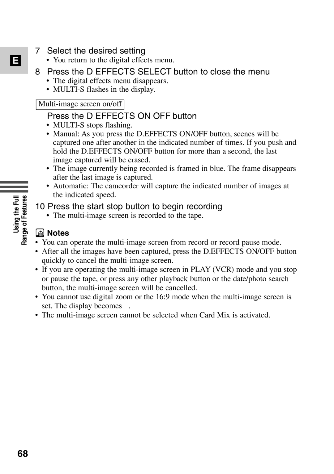 Canon MV6iMC instruction manual Press the start/stop button to begin recording 