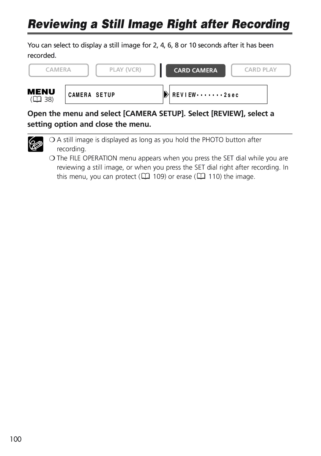 Canon MV730i, MV700i, MV750i, MV690 instruction manual Reviewing a Still Image Right after Recording 