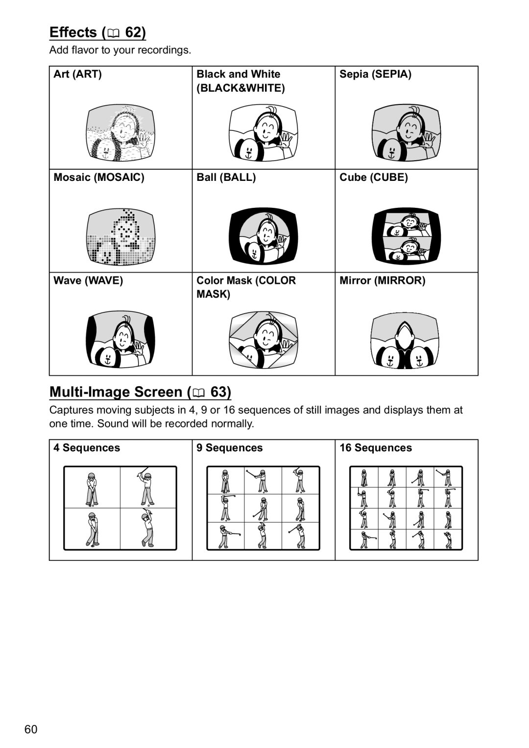 Canon MV880xi instruction manual Add flavor to your recordings, Sequences 