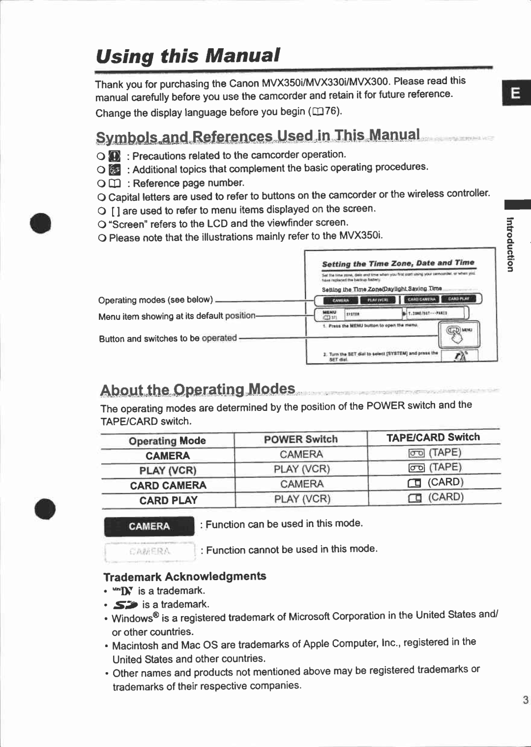 Canon MVX 330 i manual 