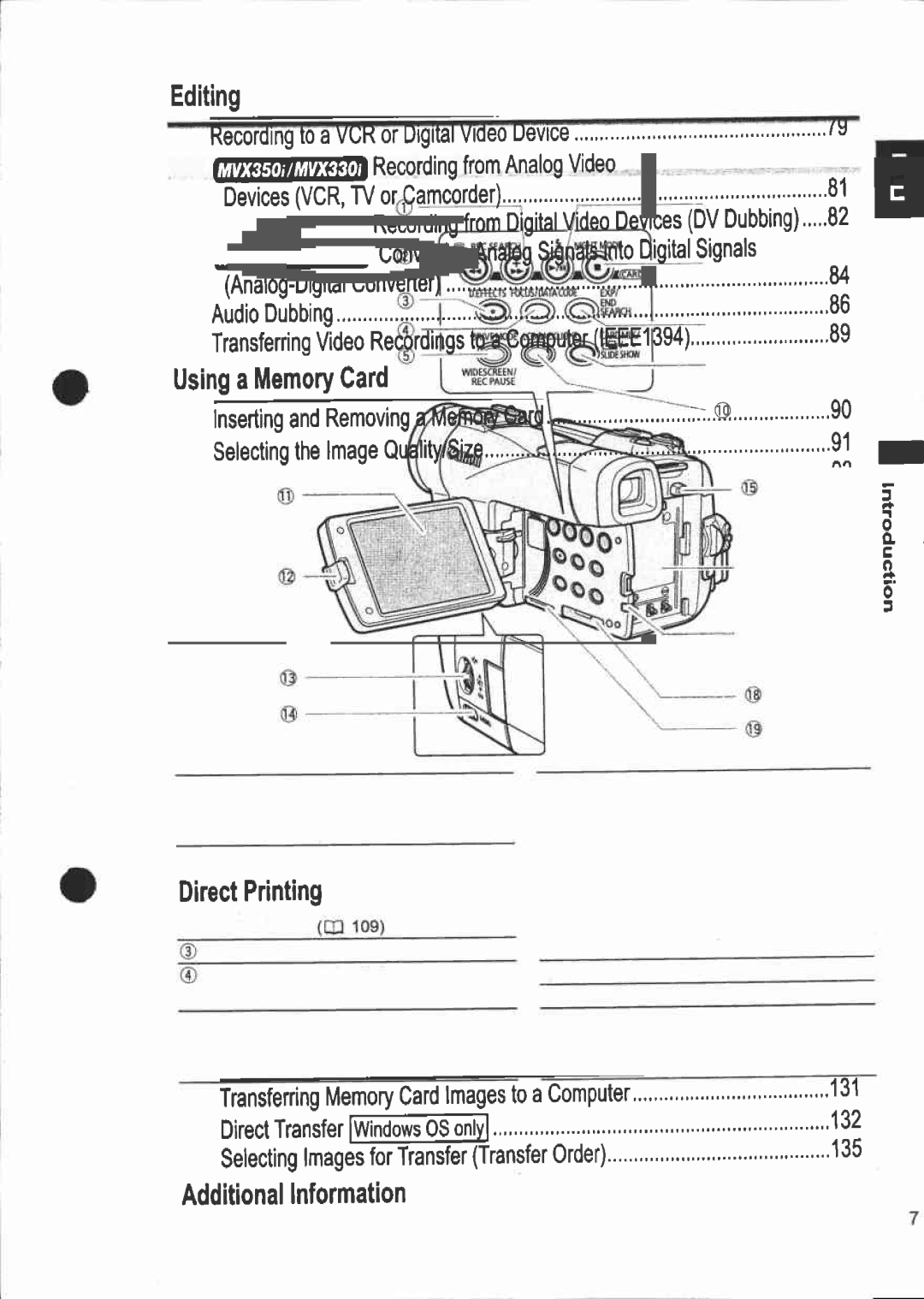 Canon MVX 330 i manual 