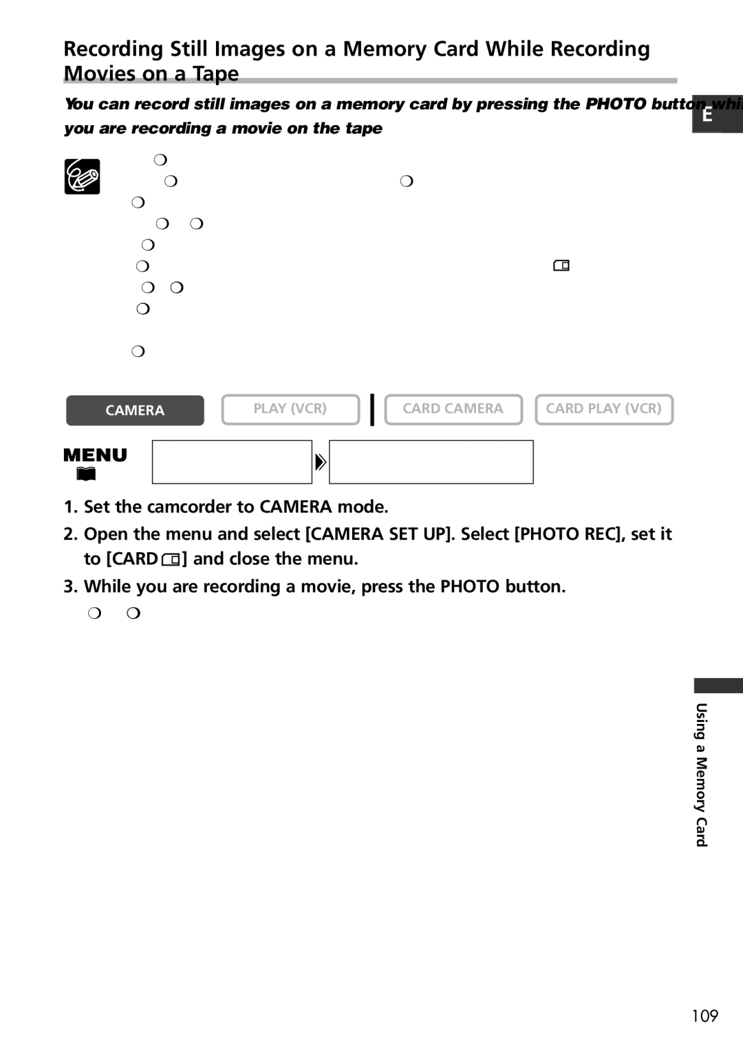 Canon MVX150i, MVX100i instruction manual 109 