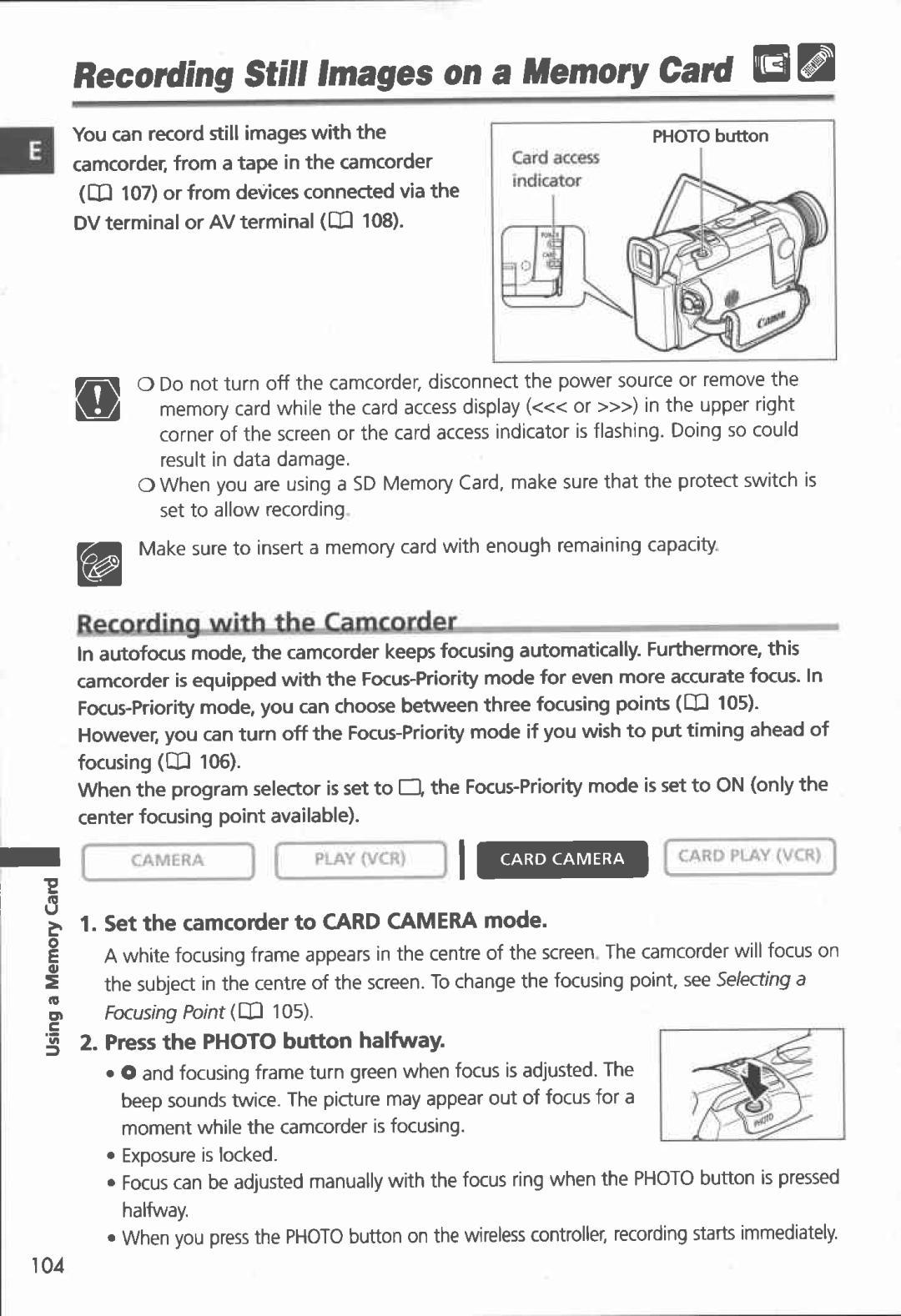 Canon MVX100i, MVX150i manual 