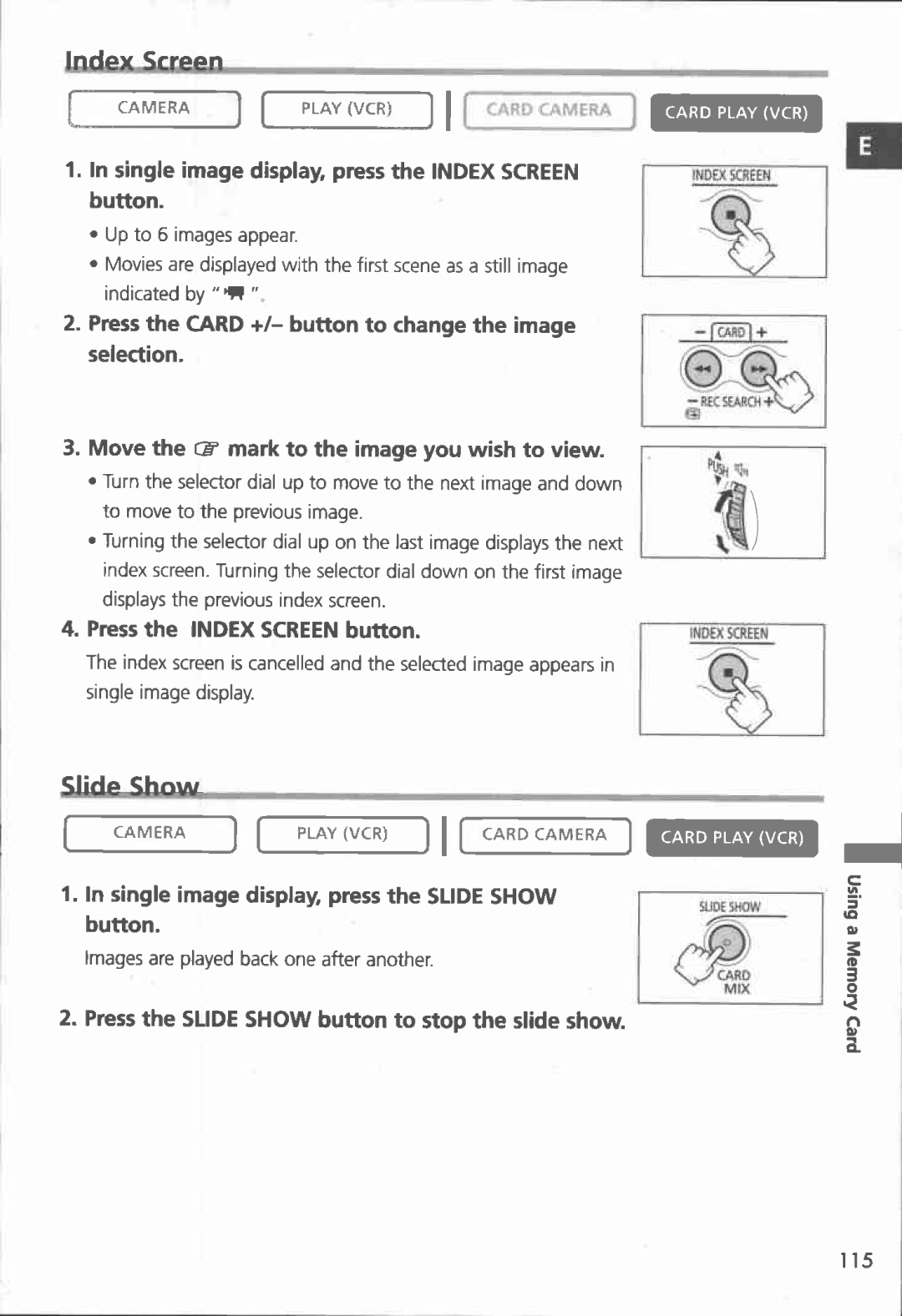 Canon MVX150i, MVX100i manual 