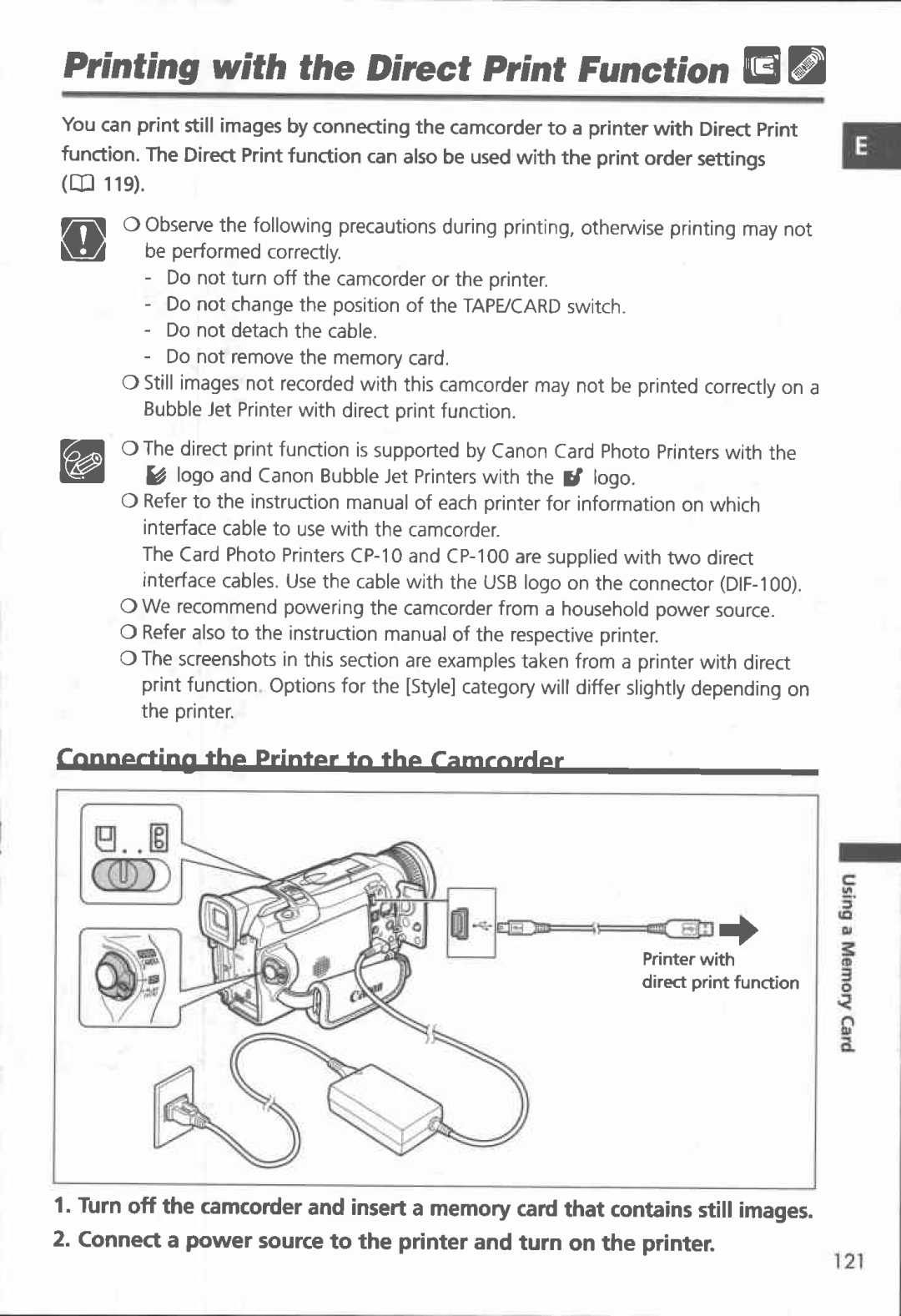 Canon MVX150i, MVX100i manual 