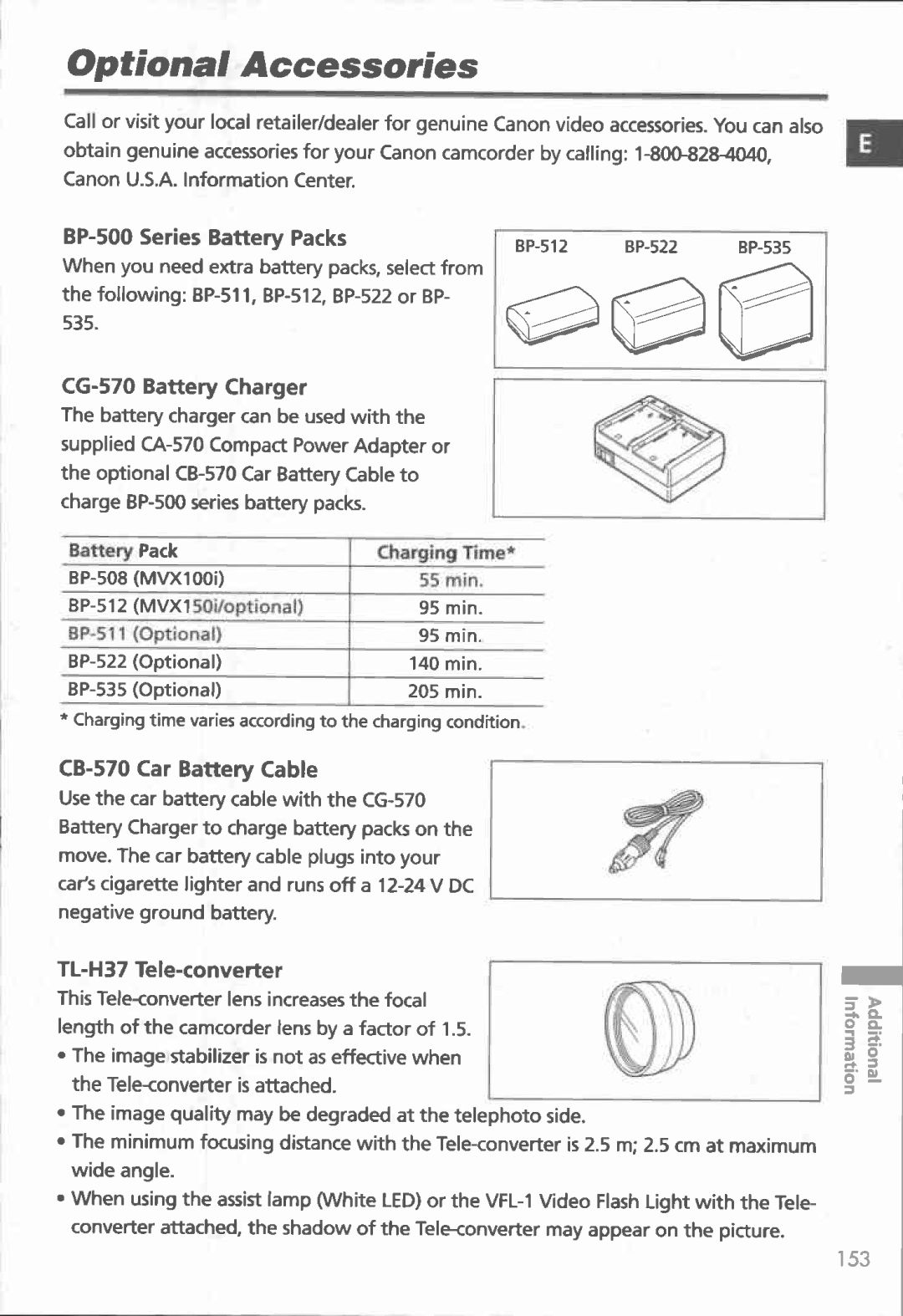 Canon MVX150i, MVX100i manual 