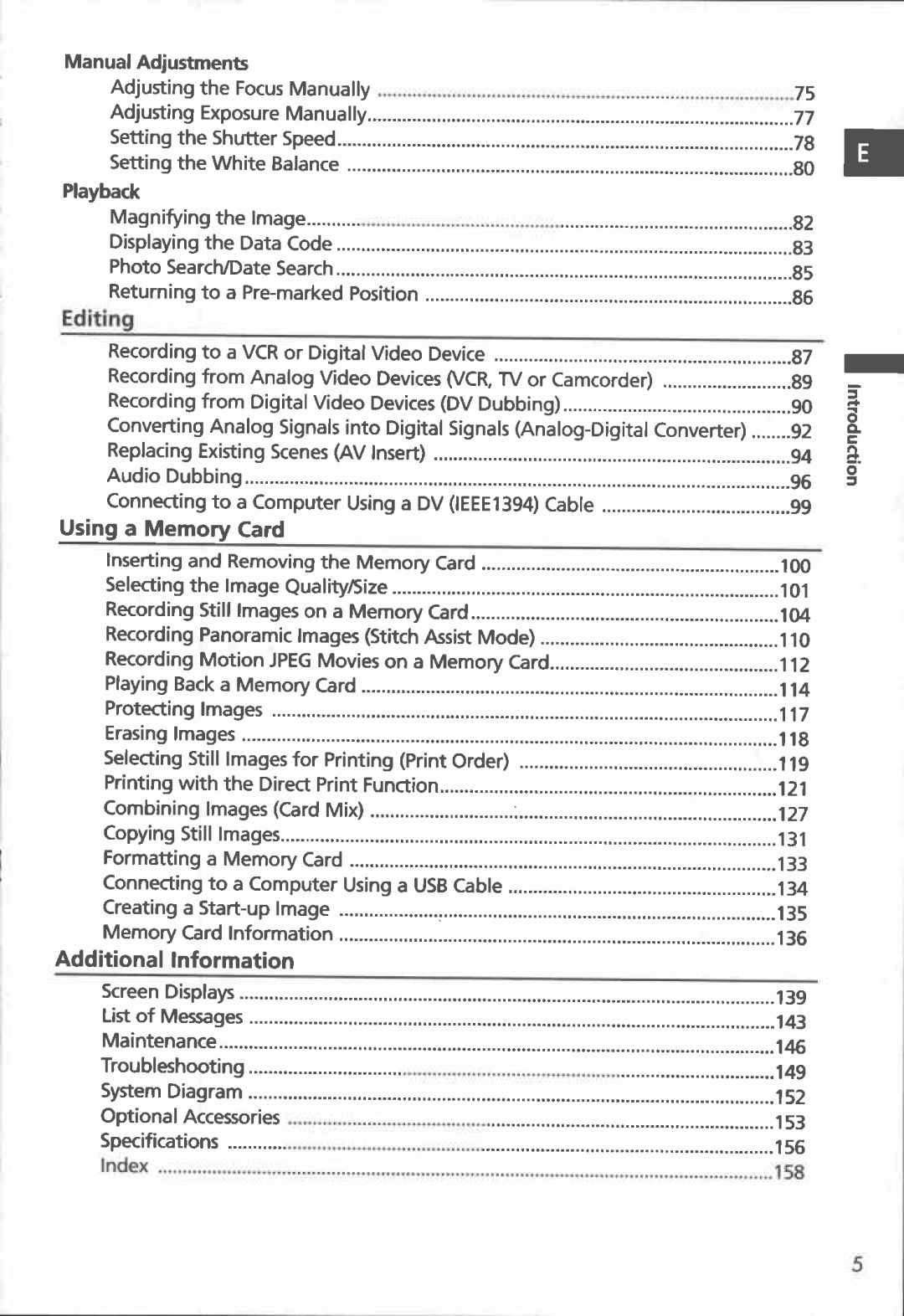 Canon MVX150i, MVX100i manual 