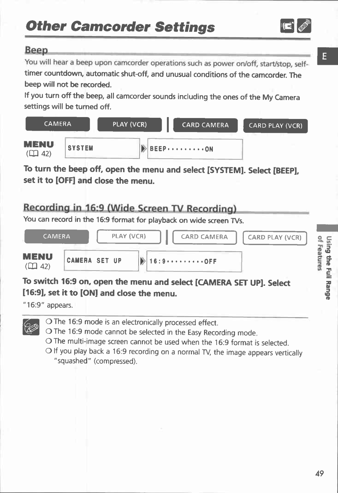 Canon MVX150i, MVX100i manual 