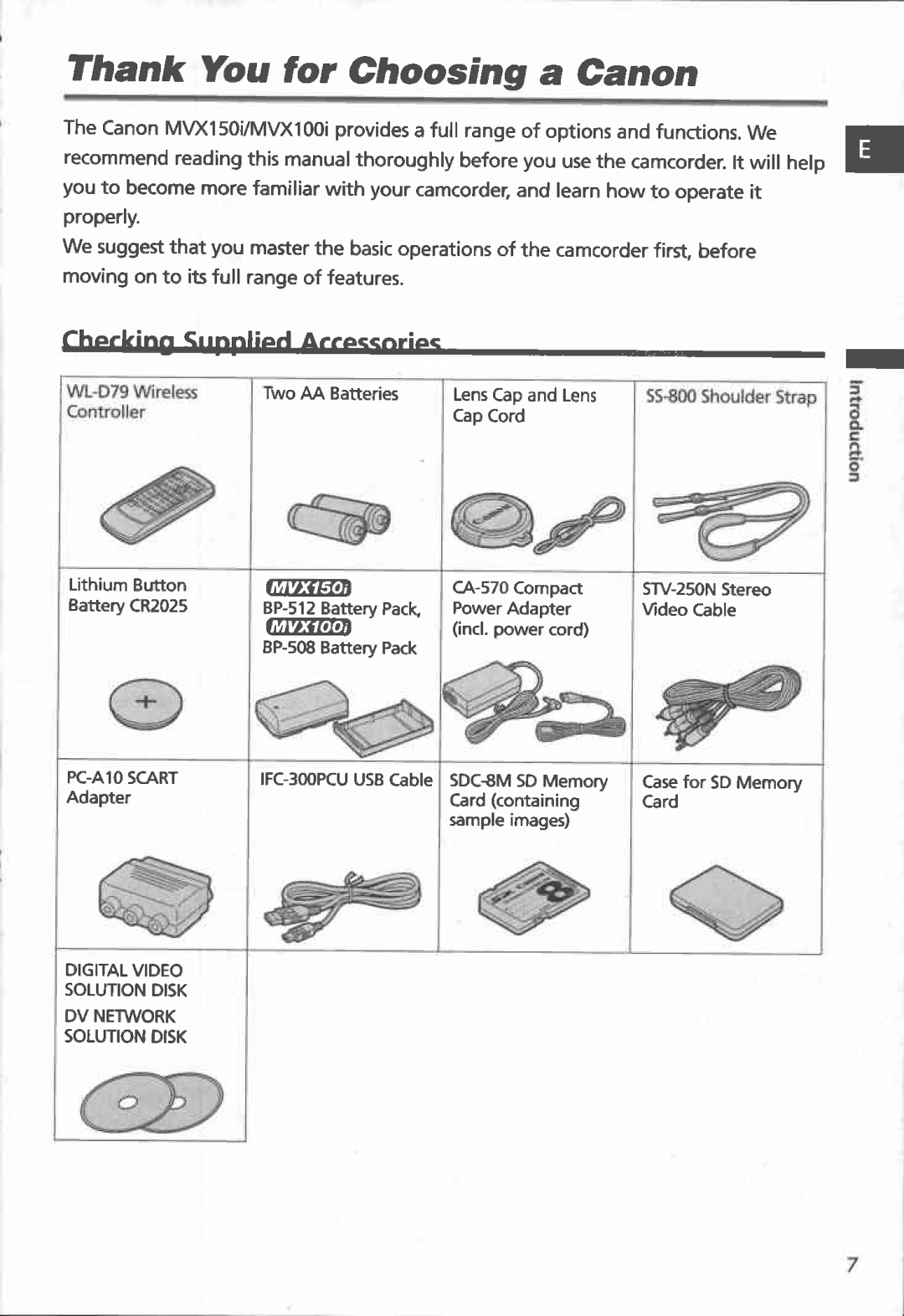 Canon MVX150i, MVX100i manual 