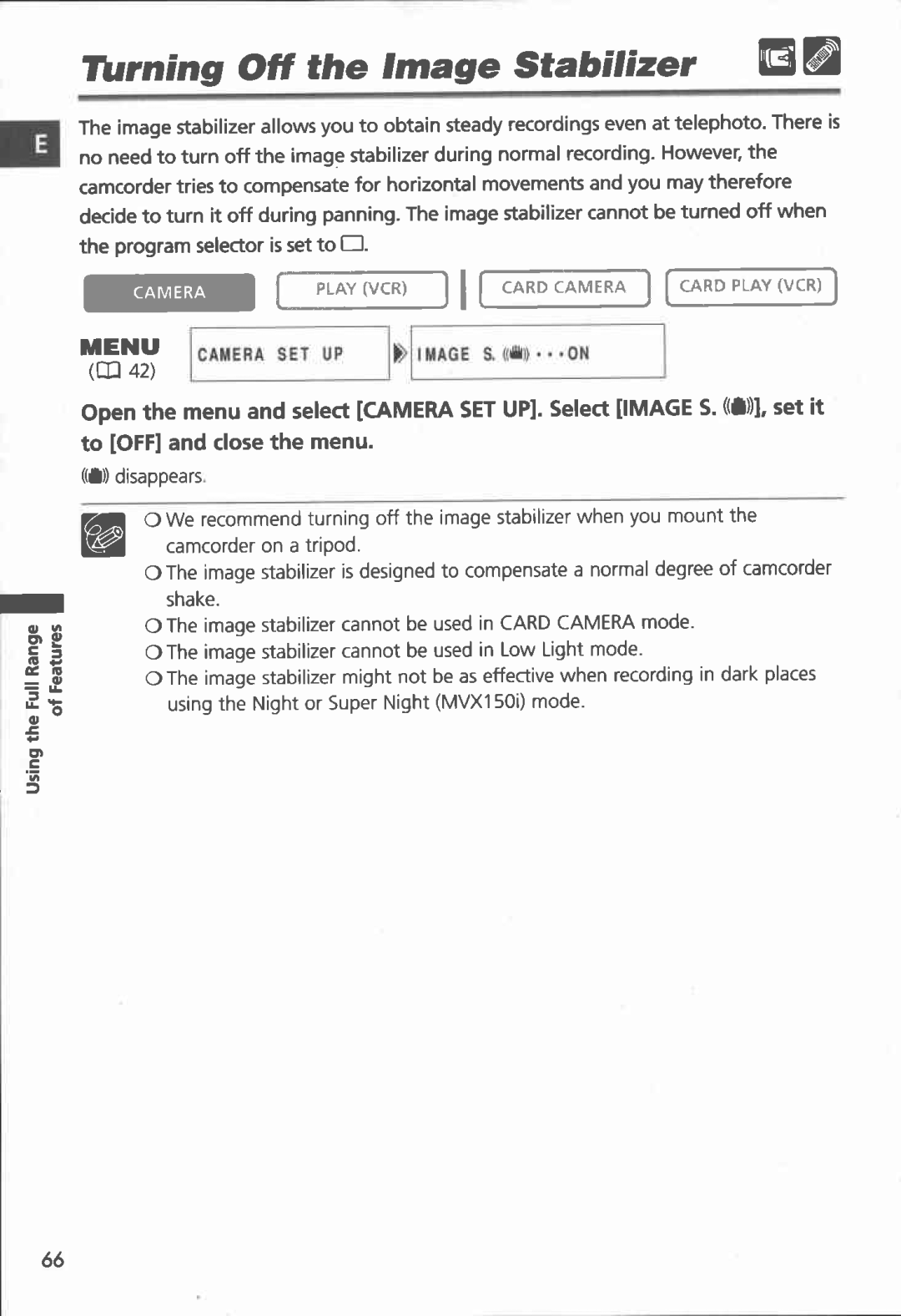 Canon MVX100i, MVX150i manual 