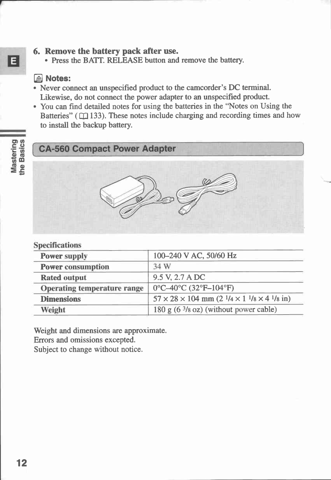 Canon MVX1i manual 