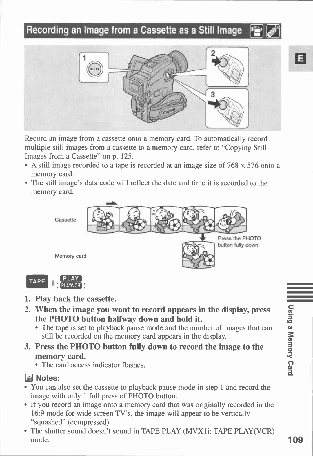 Canon MVX1i manual 