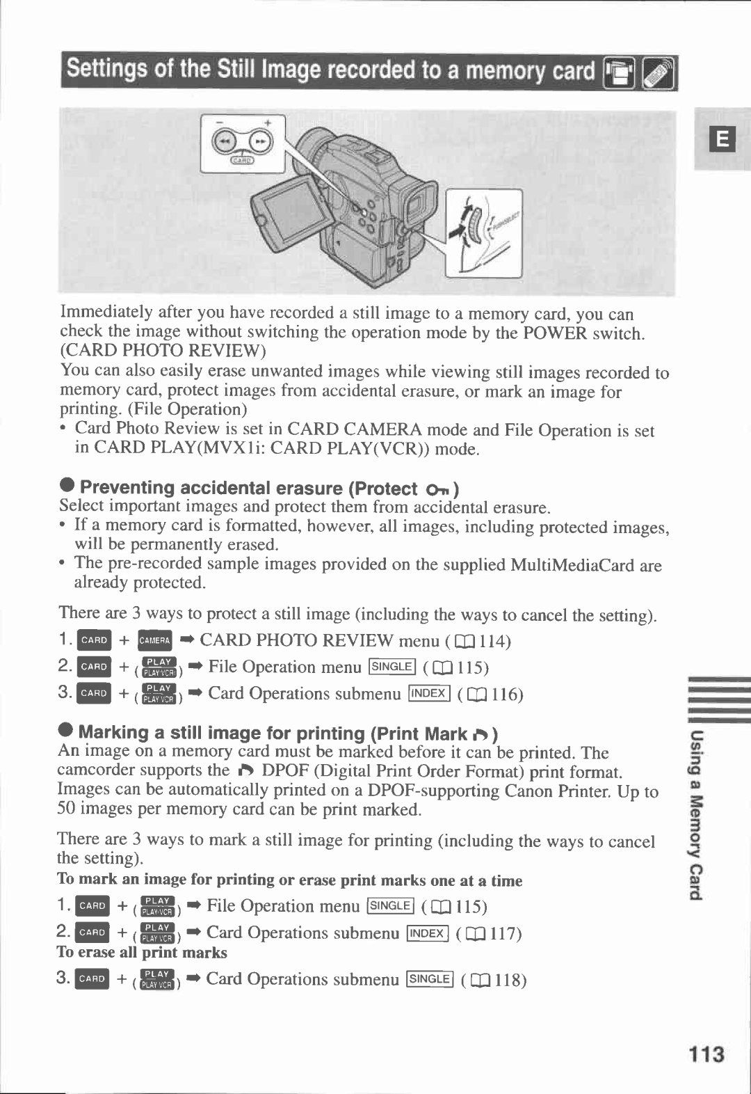 Canon MVX1i manual 