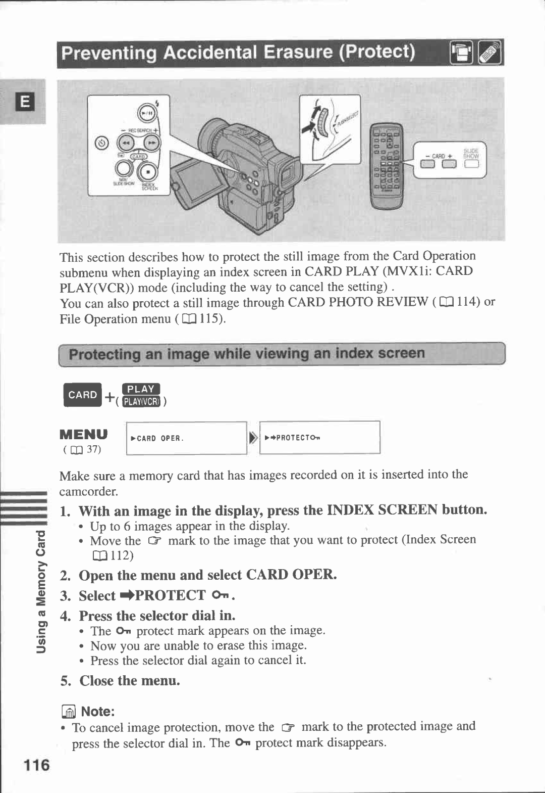 Canon MVX1i manual 