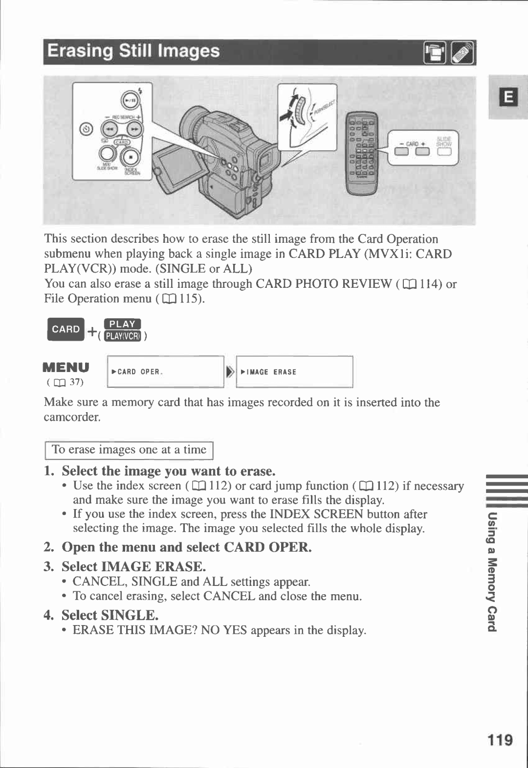 Canon MVX1i manual 