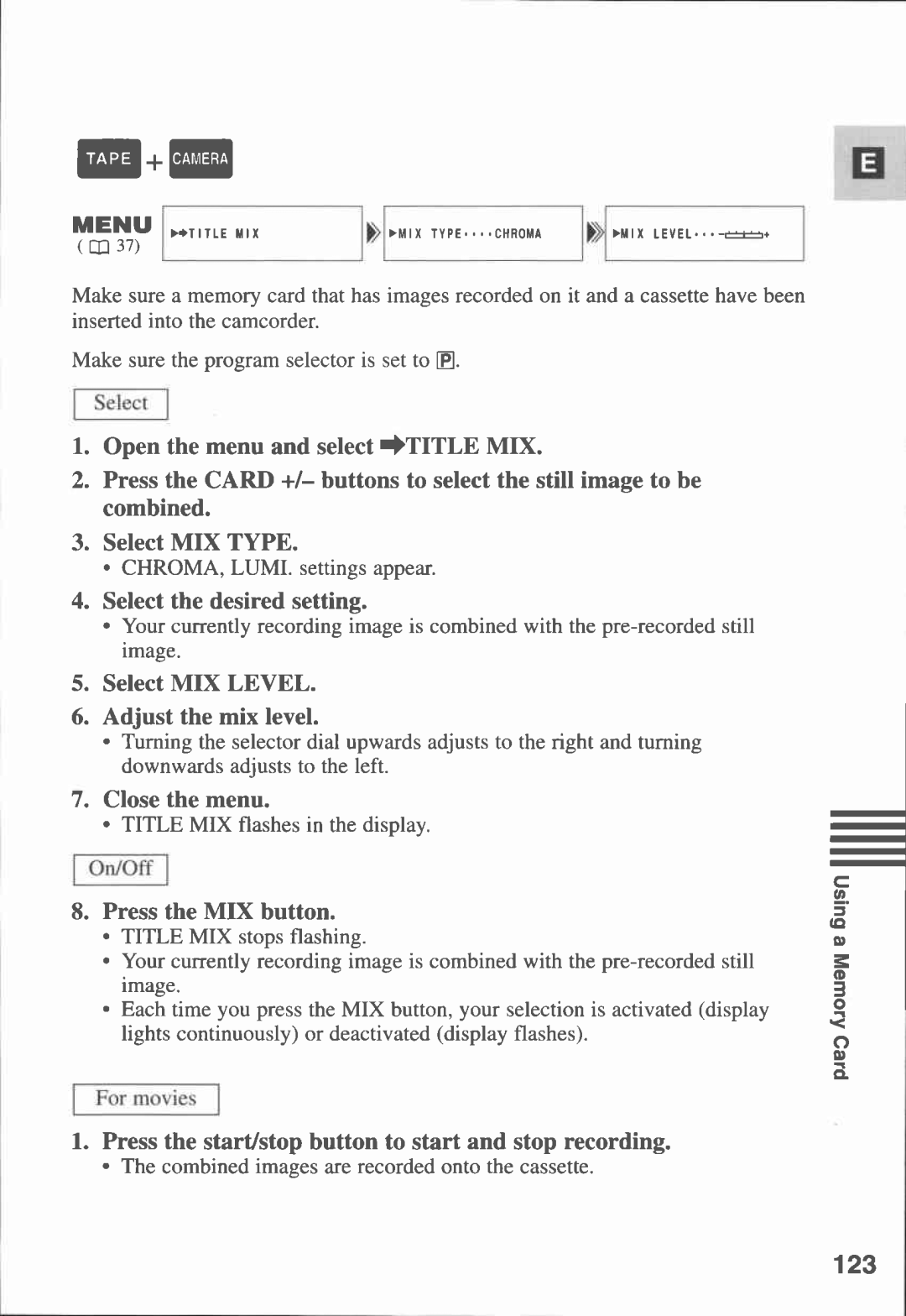 Canon MVX1i manual 