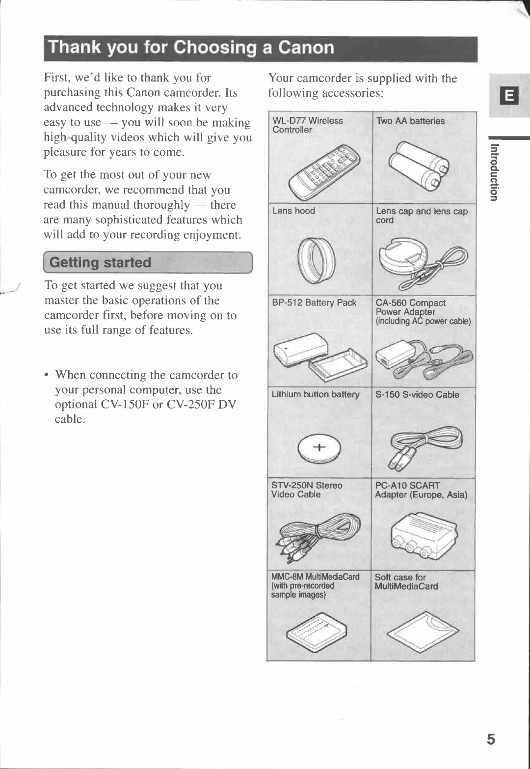 Canon MVX1i manual 