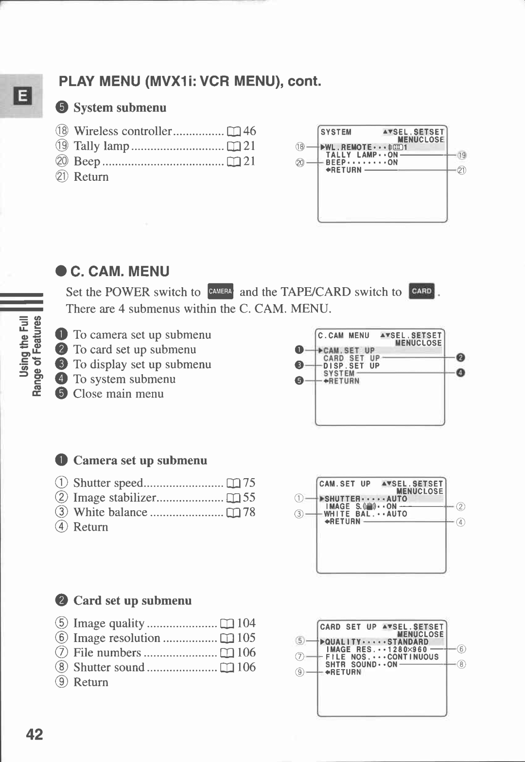 Canon MVX1i manual 