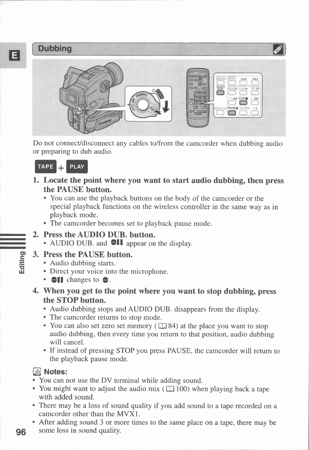 Canon MVX1i manual 