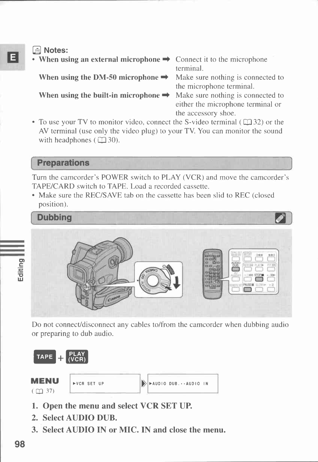 Canon MVX1i manual 