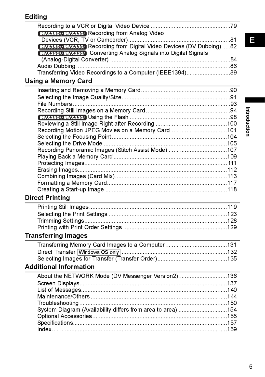 Canon MVX330i, MVX300 Transferring Video Recordings to a Computer IEEE1394, Recording Panoramic Images Stitch Assist Mode 