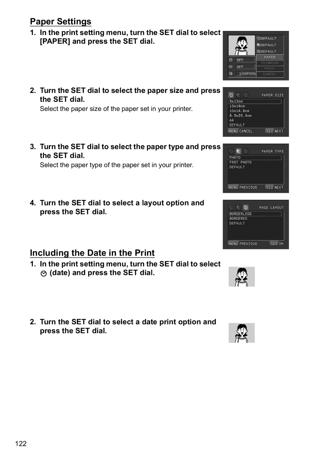 Canon MVX40i, MVX-45i manual Select the paper size of the paper set in your printer 