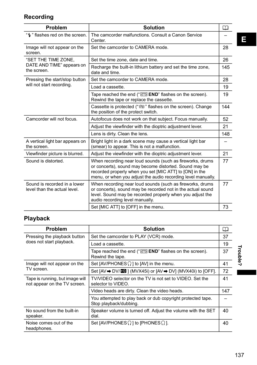 Canon MVX-45i, MVX40i manual 137 