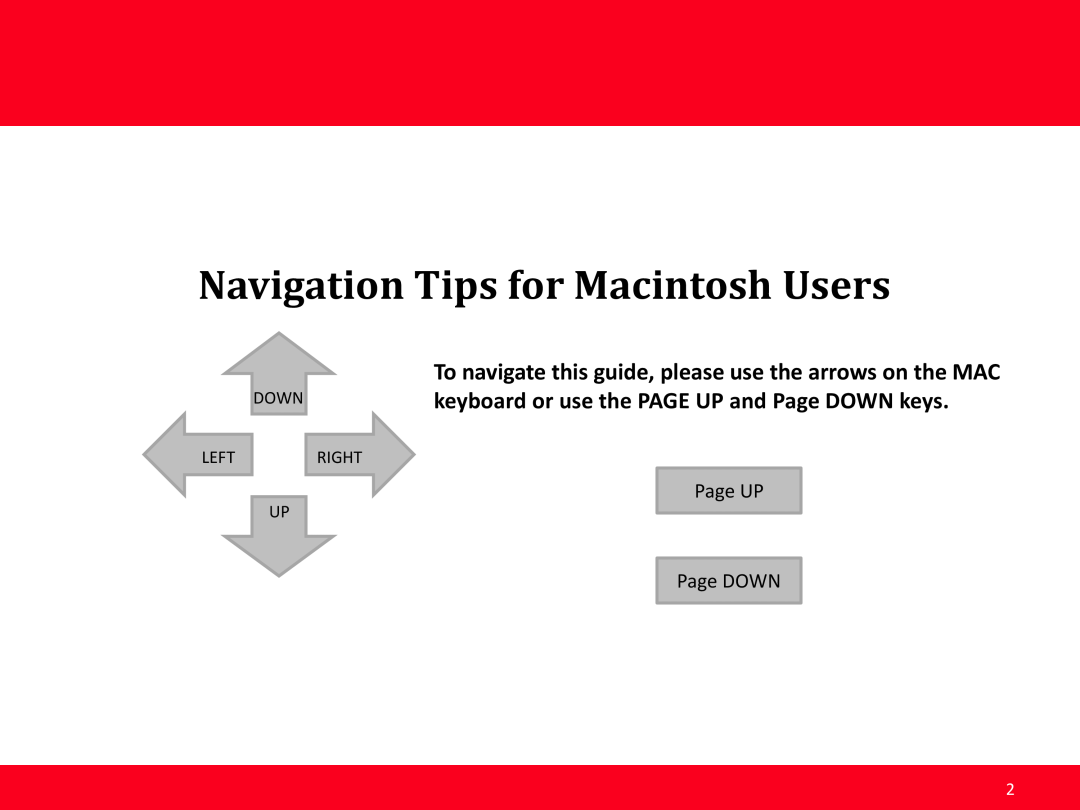 Canon MX410 manual Navigation Tips for Macintosh Users, Page UP, Page DOWN 