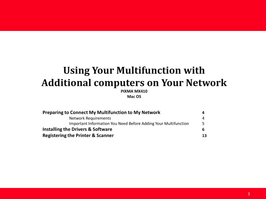 Canon MX410 manual Preparing to Connect My Multifunction to My Network 