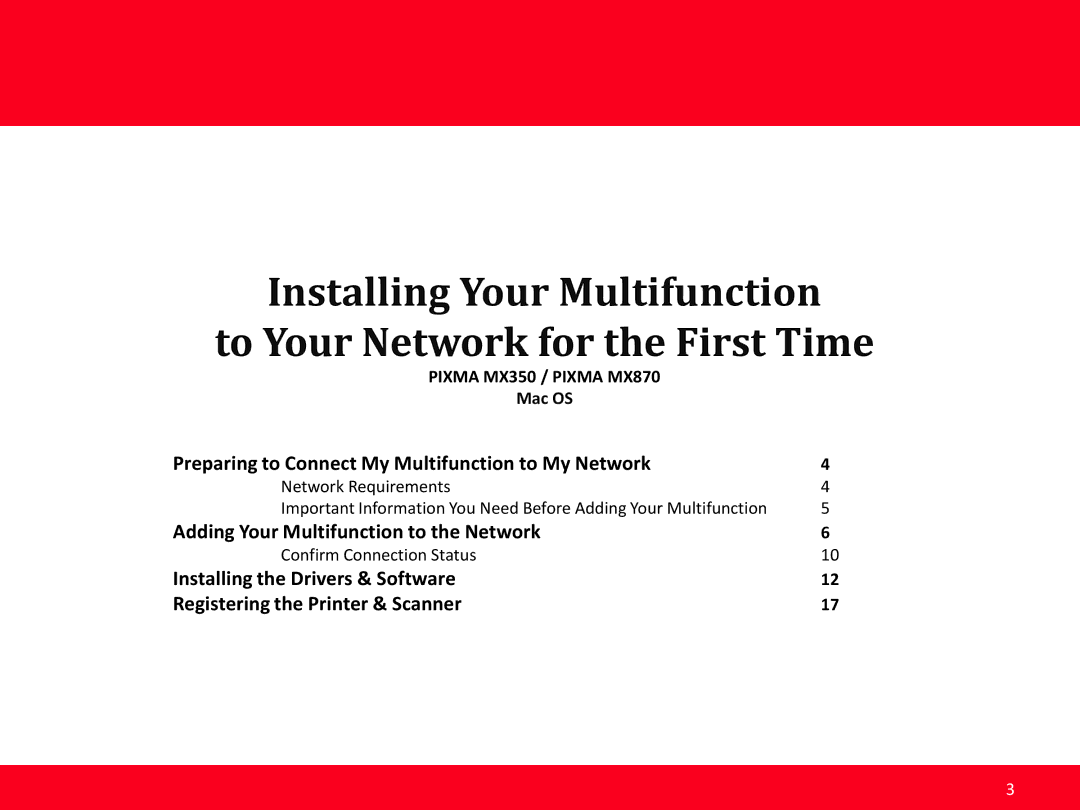 Canon MX350, MX870 manual Preparing to Connect My Multifunction to My Network 