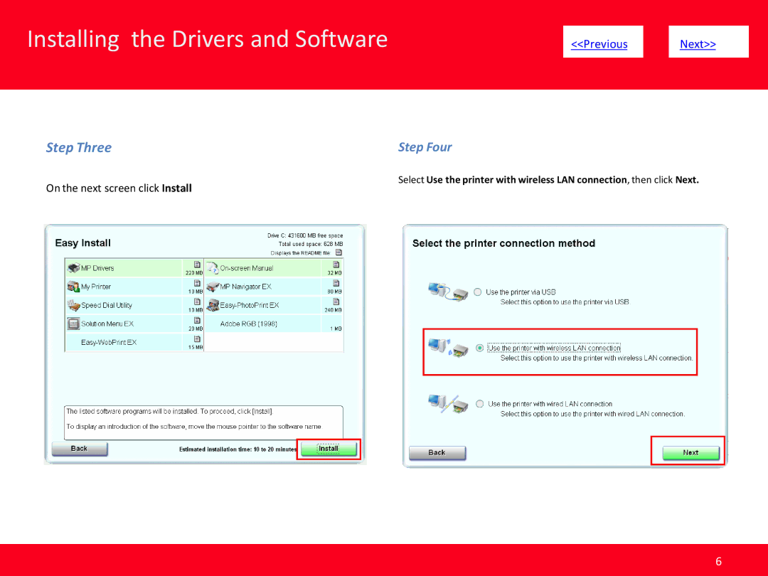 Canon mx882 manual Installing the Drivers and Software, Step Three 