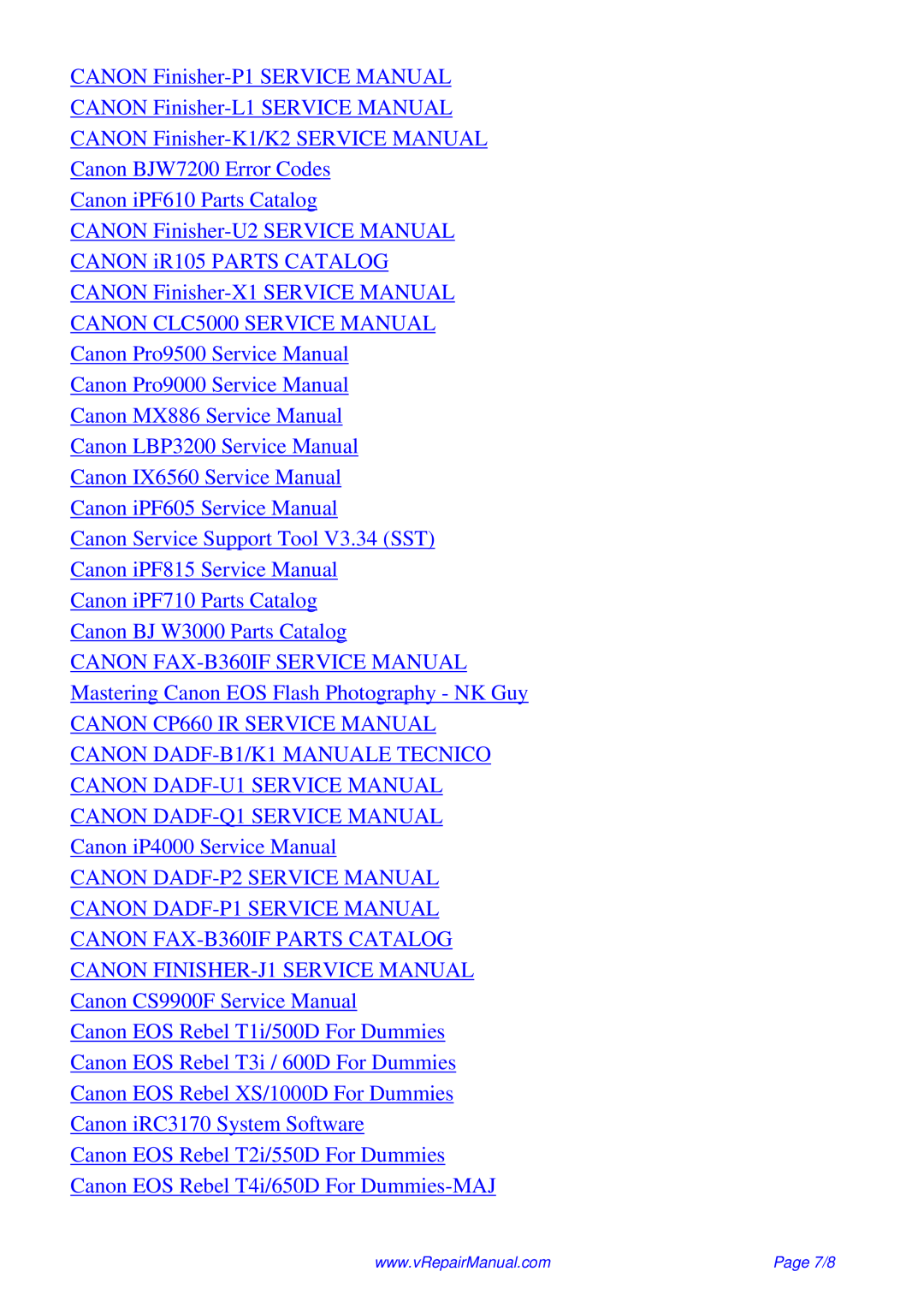 Canon NP6020 service manual 7/8 