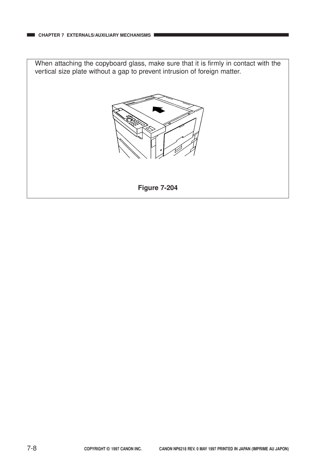 Canon FY8-13EX-000, NP6218 service manual Externals/Auxiliary Mechanisms, COPYRIGHT 1997 CANON INC 